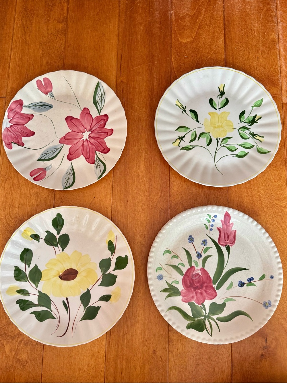 Set of Four Blue Ridge Southern 10” Plates
